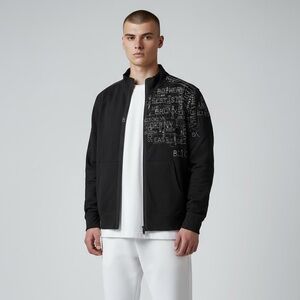 DKNY Black Jacket with Graphic Design